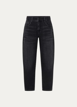 MAC Jeans Dames Danni high waist tapered jeans met donkere wassing in de kleur Antraciet