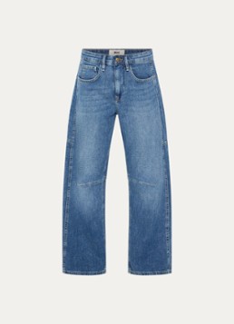 MAC Jeans Dames Ohio high waist balloon fit jeans met lichte wassing in de kleur Indigo