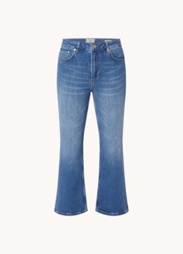 Rails Dames Sunset high waist cropped flared jeans met medium wassing in de kleur Indigo