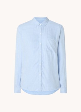 Rails Dames Hunter blouse met borstzak in de kleur Lichtblauw