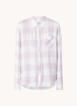 Rails Dames Hunter blouse van flanel met ruitdessin in de kleur Lila