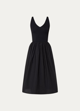 Rails Dames Franca midi jurk met plooidetail in de kleur Zwart