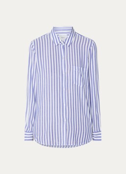 Rails Dames Wren blouse met streepprint en borstzak in de kleur Blauw