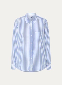 Rails Dames Stina blouse met streepprint en borstzak in de kleur Staalblauw