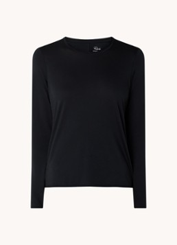 Rails Dames Longsleeve van katoen met stretch in de kleur Zwart