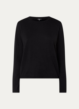Rails Dames Longsleeve in kasjmierblend in de kleur Zwart