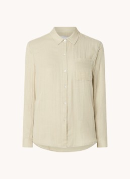Rails Dames Ellis blouse van katoen met borstzak in de kleur Lindegroen