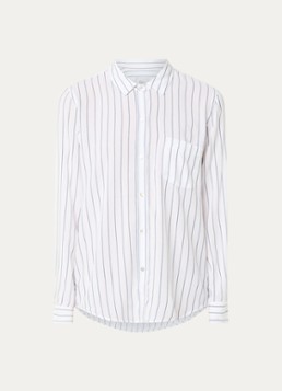 Rails Dames Wren blouse met streepprint en borstzak in de kleur Wit