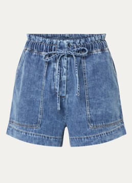 Rails Dames Foster high waist straight fit korte broek met steekzakken in de kleur Indigo