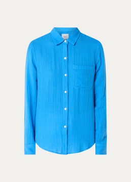 Rails Dames Ellis blouse met borstzak in de kleur Kobaltblauw