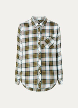 Rails Dames Hunter blouse met ruitdessin in de kleur Olijfgroen