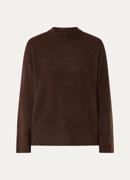 Rails Dames Miranda fijngebreide trui in kasjmierblend in de kleur Chocoladebruin