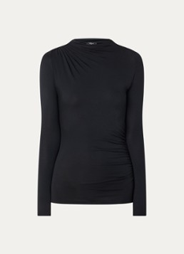 Rails Dames Joelle top met plooidetail in de kleur Zwart