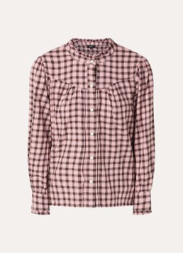 Rails Dames Alanna blouse met ruitdessin in de kleur Roze