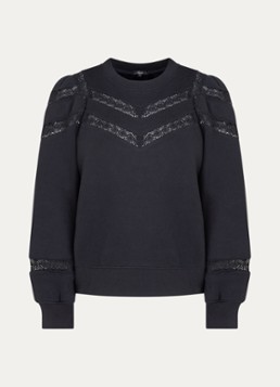 Rails Dames Isles sweater met broderie in de kleur Zwart