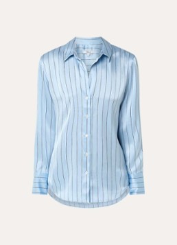 Rails Dames Dorian blouse van zijde met streepprint in de kleur Lichtblauw