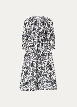 Rails Dames Matia maxi jurk met ballonmouw en print in de kleur Gebroken wit