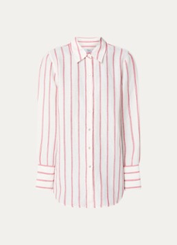 Rails Dames Knox blouse in linnenblend met streepprint in de kleur Rood
