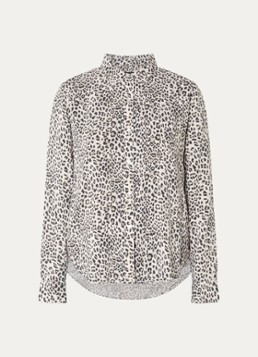 Rails Dames Josephine blouse met panterprint in de kleur Gebroken wit