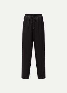 Rails Dames Virgo low waist balloon fit broek van satijn in de kleur Zwart