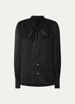 Rails Dames Jean blouse met sjaalkraag in de kleur Zwart