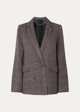 Rails Dames Jac blazer in wolblend met tweed-look en ruitdessin in de kleur Donkerkhaki