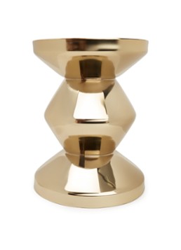 POLSPOTTEN Zig Zag kruk 46 cm Goud - Deal