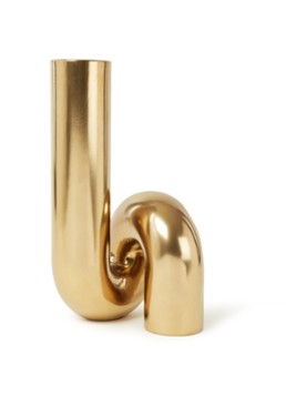 POLSPOTTEN Yourtube vaas 37 cm Goud - Deal