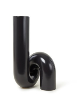 POLSPOTTEN Yourtube vaas 37 cm Zwart - Deal