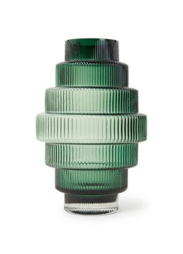 POLSPOTTEN Steps vaas 30 cm Donkergroen - Deal