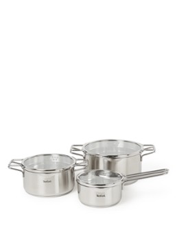 Tefal Nordica pannenset 3-delig Zilver - Deal