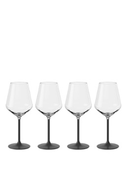 Villeroy & Boch Manufacture Rock rode wijnglas 47 cl set van 4 Zwart - Deal