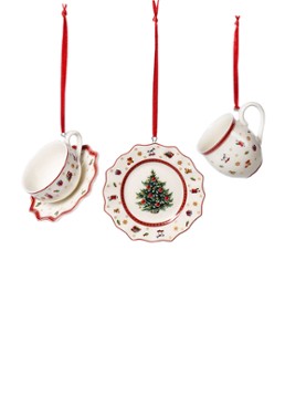 Villeroy & Boch Toy's Delight kersthangers set van 3 Gebroken wit - Deal