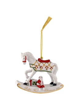 Villeroy & Boch Schommelpaard 2025 kersthanger 10,9 cm Gebroken wit - Deal
