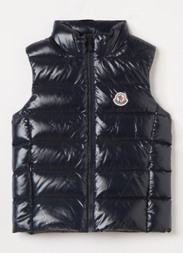 Moncler Jongens Badia gewatteerde bodywarmer met donsvulling in de kleur Donkerblauw, maat: 116