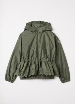 Moncler Meisjes Manolya jack met steekzakken in de kleur Bronsgroen, maat: 10A=140