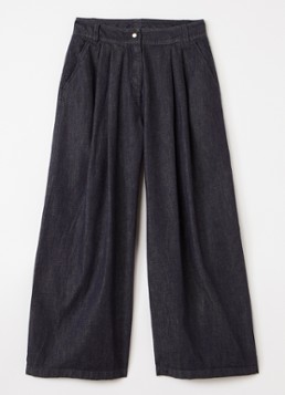 Moncler Meisjes Wide leg jeans met plooidetail in de kleur Indigo, maat: 14A=164