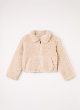 Moncler Meisjes Sweatvest van teddy in de kleur Beige, maat: 4A=104