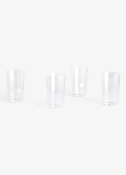 Hay Angle Large longdrinkglas set van 4 Transparant - Deal