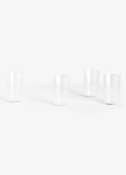 Hay Angle Medium longdrinkglas set van 4 Transparant - Deal
