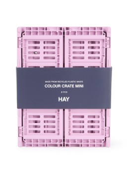 Hay Colour Crate Mini vouwkrat set van 2 Roze - Deal