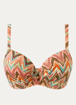 PrimaDonna Dames Tubou bikinitop met beugel en print in de kleur Oranje