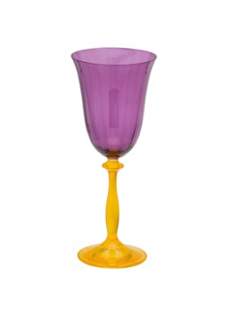 Anna + Nina Petunia witte wijnglas 20 cl Multicolor - Deal