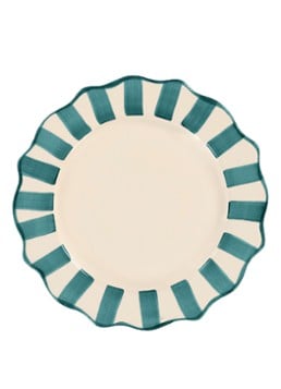 Anna + Nina Pine Scalloped dinerbord 26 cm Blauw - Deal