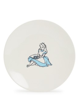 Anna + Nina Alice In Wonderland gebaksbordje 15 cm Gebroken wit - Deal