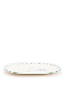 Anna + Nina Indigo Flora serveerschaal 36 cm Blauw - Deal