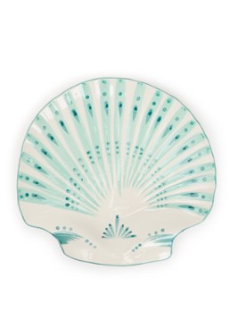 Anna + Nina Shell serveerschaal 33 cm Groen - Deal