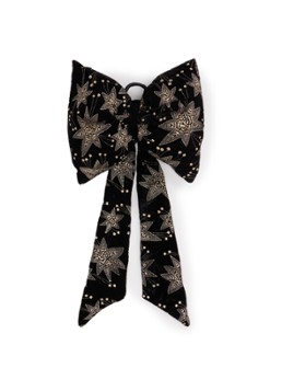 Anna + Nina Starry Eve Large strik kersthanger 62 cm Zwart - Deal