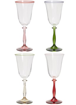 Anna + Nina Toasts & Tales Optic wijnglas 25 cl set van 4 Multicolor - Deal