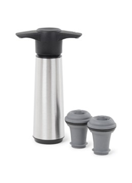 Vacu Vin Wine Saver vacuüm pomp met wijnstopper set van 3 Zilver - Deal